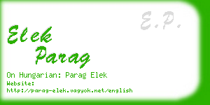 elek parag business card